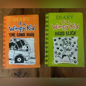 Diary of a Wimpy Kid Set of TWO Hardback Graphic Novel Books by Jeff Kinney